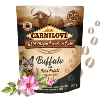 Carnilove Dog Pouch Paté Buffalo with Rose Petals 300 g