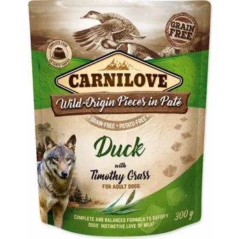 Carnilove Dog Pouch Paté Duck with Timothy Grass 300 g