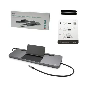 i-Tec USB-C Metal Ergonomic 4K 3x Display Docking Station + Power Delivery 85 W C31FLATDOCKPDPRO