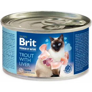 Brit Cat Premium by Nature Trout with Liver 0,2 kg