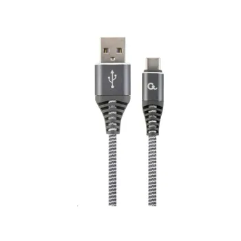 Gembird CC-USB2B-AMCM-1M-WB2 USB 2.0 AM na Type-C, (AM/CM), 1m, šedo-bílý