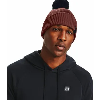 Under Armour Big Logo Pom Beanie Cinna Red