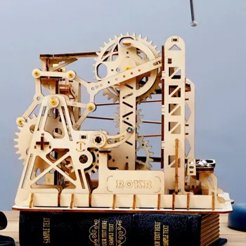 Robotime 3D dřevěné mechanické puzzle Kuličková dráha Marble Explorer 260 ks