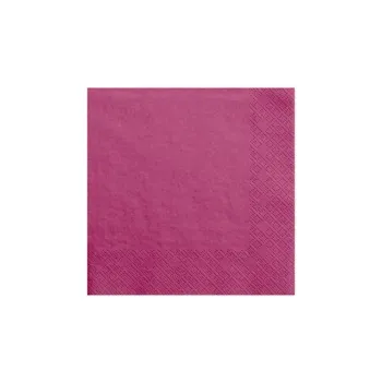 PartyDeco ubrousky papírové 3V magenta 33x33cm 20ks