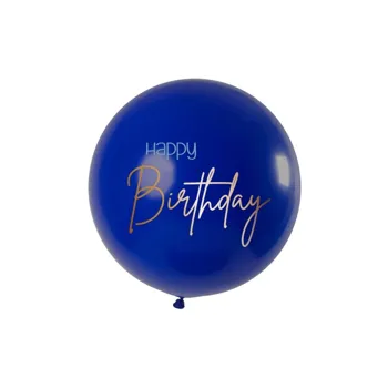 Folat BALÓNEK latexový XL Happy Birthday Elegant True Blue 80 cm