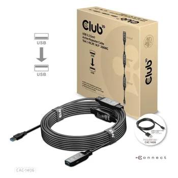 Club 3D CAC-1406 USB 3.2 Gen1 Active Repeater Cable M/F 28AWG, 15m