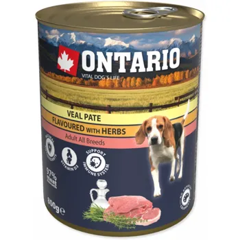 Ontario Dog Veal Pate Flavoured with Herbs 0,8 kg