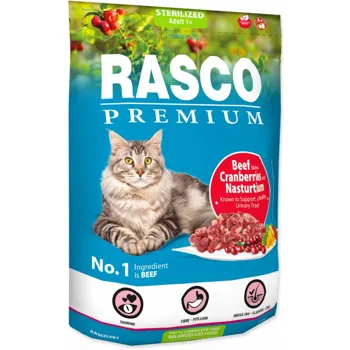 Rasco Premium Cat Sterilized Beef Cranberries Nasturtium 400 g