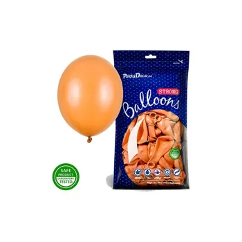 PartyDeco BALÓNKY latexové metalické světle oranžové 12 cm